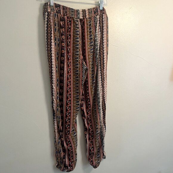 American Eagle Outfitters Boho Harem Geometric Elastic Waist Pants- Medium - Picture 1 of 9
